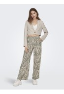 Women Pants  Jacqueline De Young Jdycamille Mw Wide Sandshell/Vetiver Zebra