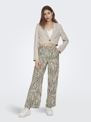 Pantaloni Dama Jacqueline De Young Jdycamille Mw Wide Sandshell/Vetiver Zebra