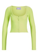 Women Cardigan Jjxx Jxfunny Str Rib Jrs Lime Punch
