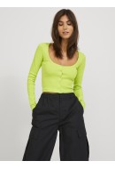 Women Cardigan Jjxx Jxfunny Str Rib Jrs Lime Punch