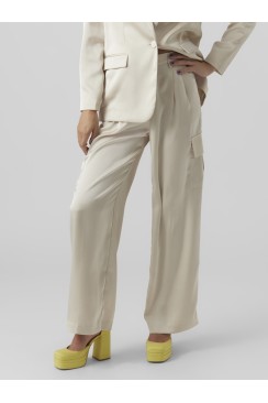 Pantaloni Dama Vero Moda Vmlanalivia Hr Wide Satin Pumice Stone
