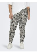 Women Leggings Only Carmakoma Carvilea Black/Zebra