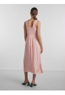 Rochie Pieces Pccorah Strap Midi Hot Coral/White Stripe