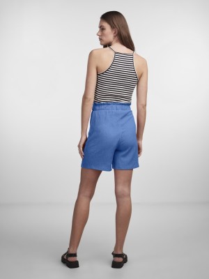 Pantaloni Scurti Dama Pieces Pcluna H/W Frill Marina