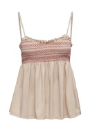 Maieu Dama Only Onlirna Smock Mic Warm Sand