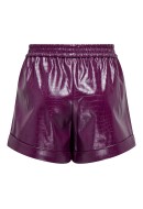 Women Shorts Only Onlditte Croco Faux Leather Italian Plum