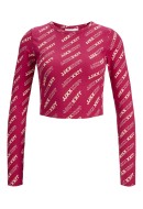 Women Blouse Jjxx Jxfeline Str Rib Cerise