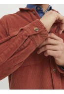 Men Shirt Jack&Jones Jjedallas Corduroy Cinnabar