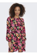 Dress Jacqueline De Young Jdyrosie Short Black/Pink Flowers