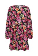 Rochie Jacqueline De Young Jdyrosie Short Black/Pink Flowers