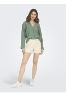 Women Blouse Only Onlkate V-Neck Lily Pad