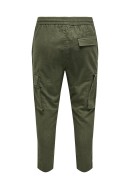 Pantaloni Barbati Only&Sons Onslinus Crop 0019 Cot Lin Cargo Olive Night