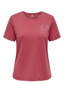 Women T-shirt Only Play Onppark Loose Train Mineral Red