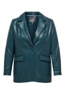 Women Blazer Onlycarmakoma Carpapaya Faux Leather Dark Sea