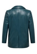 Women Blazer Onlycarmakoma Carpapaya Faux Leather Dark Sea