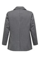 Women Blazer Only Carmakoma Carnewdita Check Dark Grey Melange Stripes Cloud Dancer