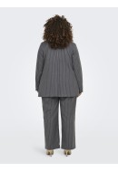 Women Blazer Only Carmakoma Carnewdita Check Dark Grey Melange Stripes Cloud Dancer