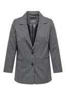 Women Blazer Only Carmakoma Carnewdita Check Dark Grey Melange Stripes Cloud Dancer