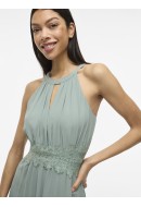 Rochie Vila Vimilina Halterneck Maxi Green Mileu