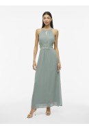 Rochie Vila Vimilina Halterneck Maxi Green Mileu