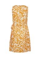 Rochie Pieces Pclarisa Short Wrap panza Flame Orange /Big Flower