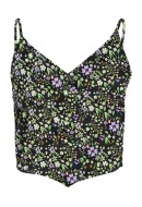 Maieu Dama Noisy May Nmrue Singlet Crop Black/Flover Print