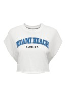 Tricou Dama Only Onlcalm Beach Cloud Dancer/Miami
