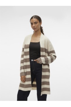 Cardigan Dama Vero Moda Vmphiline Open Birch/W Brown Lentil