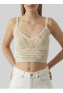 Maieu Dama Vero Moda Vmjustine Sl Cropped Strap Birch