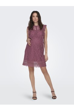 Rochie Only Olmnew Karo Lace Above Knee Renaissance Rose