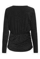 Women Blouse Only Olmdarin Wrap Glitter Black/W Lurex