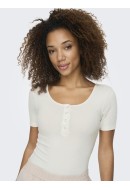 Women Blouse Jdy Jdyfransiska Button Cloud Dancer