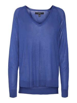 Pulover Dama Vero Moda Vmnova V-Neck Beaucoup Blue