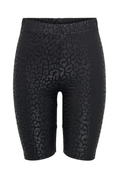 Pantaloni Scurti Dama Only Onlvalerie Biker Black Leo Foil