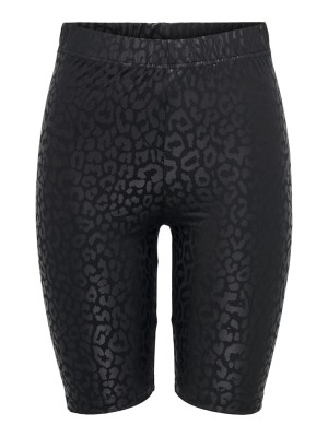 Pantaloni Scurti Dama Only Onlvalerie Biker Black Leo Foil