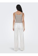 Maieu Dama Only Onlnessa Sl Short Stripe Cloud Dancer /Blue Multi