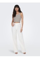 Maieu Dama Only Onlnessa Sl Short Stripe Cloud Dancer /Blue Multi