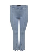 Blugi Dama Onlycarmakoma Carpaige Hw Skinny Front Slit Light Blue Denim