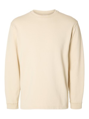 Bluza Barbati Selected Slhstefan Wash Crew Neck Oatmeal