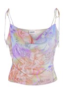 Maieu Dama Noisy May Nmlesley Sl Tie Pearled Ivory Aop Spray Orchid