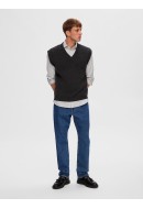 Vesta Barbati Selected Slhronn Relaxed Knit Charcoal Gray