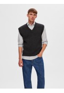 Vesta Barbati Selected Slhronn Relaxed Knit Charcoal Gray