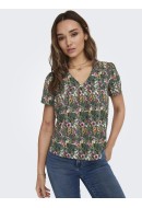 Bluza Dama Jdy Jdyamanda V-Neck Balsam Green/Floral