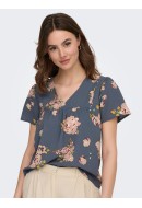 Bluza Dama Jdy Jdyamanda V-Neck Blue Mirage/Bigrose