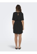 Rochie Only Amanda 2/4 Belt Wvn Black/Love Dots