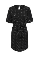 Rochie Only Amanda 2/4 Belt Wvn Black/Love Dots