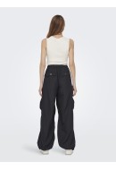 Women Pants  Only Joanne Loose Cargo Black