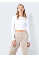 Bluza Dama Noisy May Nmmaya O-Neck Bright White