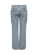 Women Jeans Only Onlbohemia Lw Wide Cargo Slit Light Blue Denim