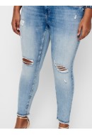 Women Jeans Carmakoma Carwilly Reg Sk Raw Ank Rea213 Light Blue Denim